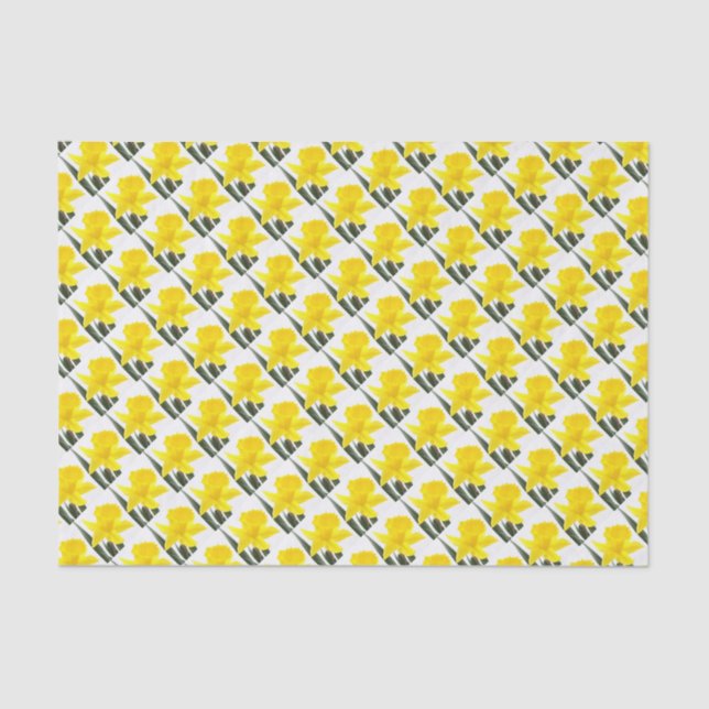 Papier Mousseline Daffodique simple Jaune Narcisse (Recto)