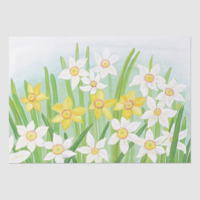 Papier Mousseline Daffodiques de printemps (Recto)