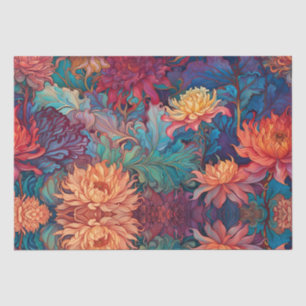 Papier Mousseline Dahlia Tapisserie florale