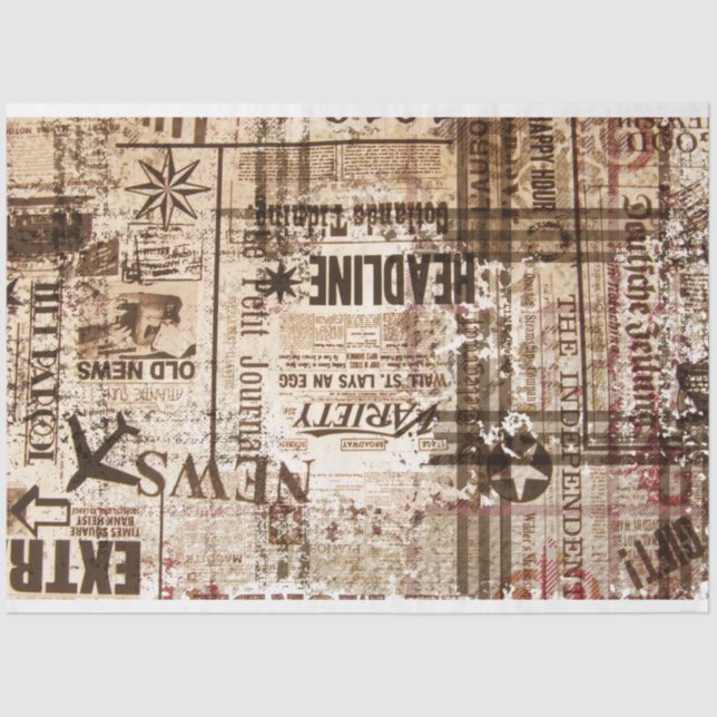 Papier Mousseline Daily News Collage d'Edward Martin (Recto)