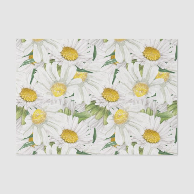 Papier Mousseline Daisy Daisy Motif Floral (Recto)