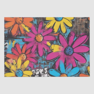 Papier Mousseline Daisy Delight Pop Art Blossoms papier découpage