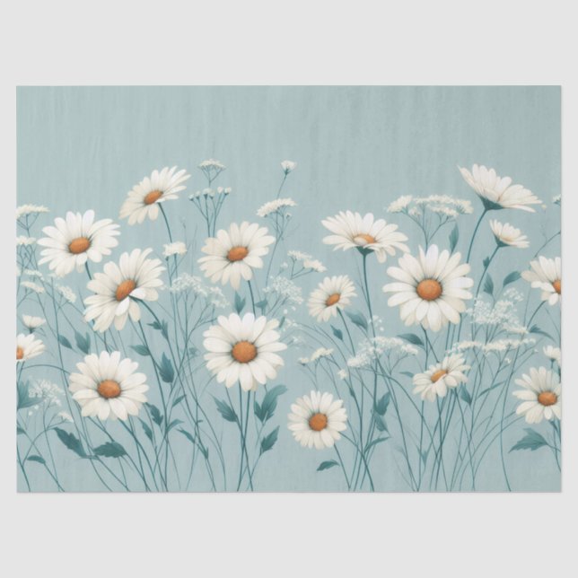 Papier Mousseline Daisy Généreuse (Recto)