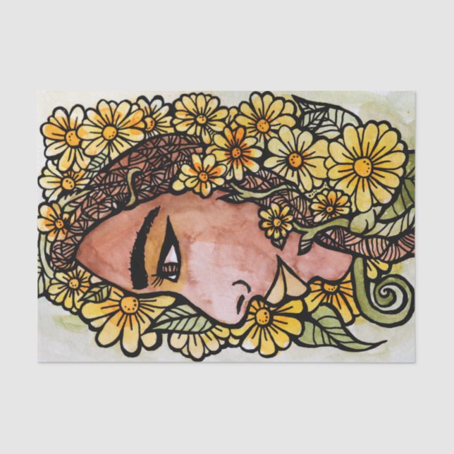 Papier Mousseline Daisy Goddess (Recto)