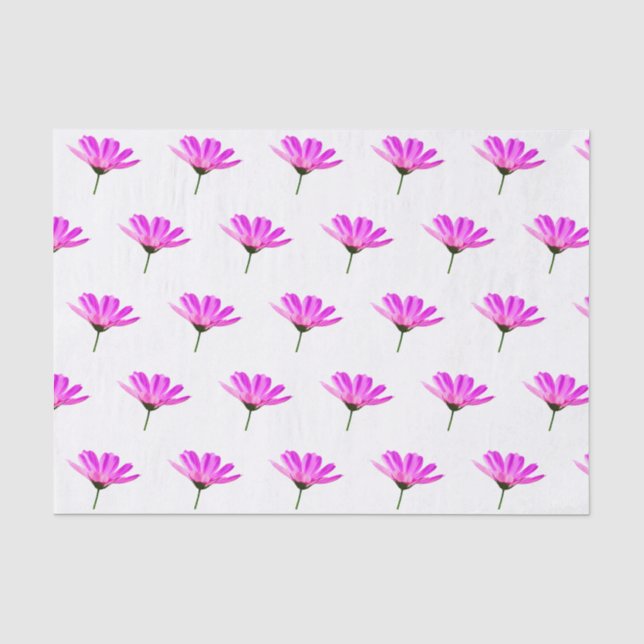 Papier Mousseline Daisy rose (Recto)