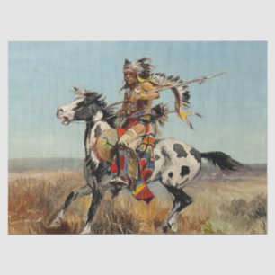 Papier Mousseline "Dakota Chief" Art occidental de Charles M Russell
