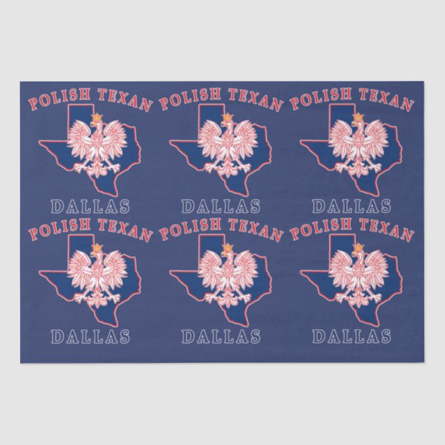 Papier Mousseline Dallas polonais Texan (Recto)