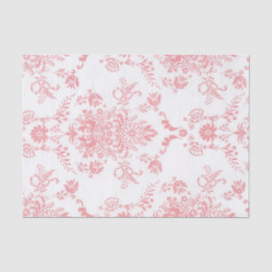 Papier Mousseline Damas rose