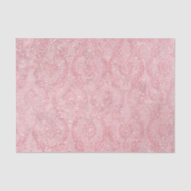 Papier Mousseline Damas rose clair (Recto)