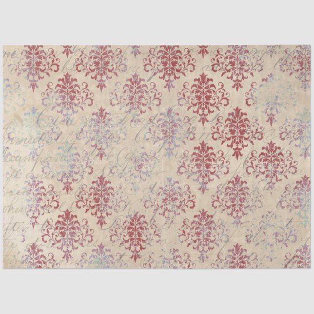 Papier Mousseline Damask Ephemera Design Series #3 (Recto)