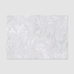 Papier Mousseline Damassé blanche élégante