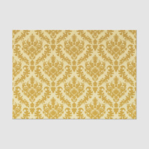 Papier Mousseline Damassé d'or