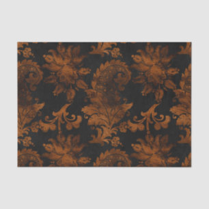 Papier Mousseline Damassé floral royal d'Halloween