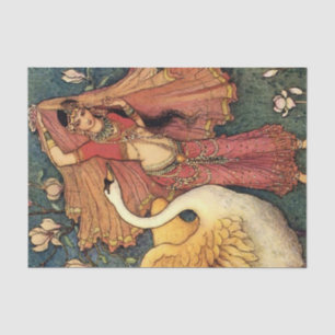 Papier Mousseline « Damayanti et le Cygne » par Warwick Goble