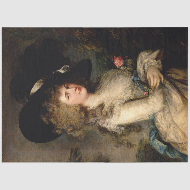 Papier Mousseline Dame anglaise (Recto)