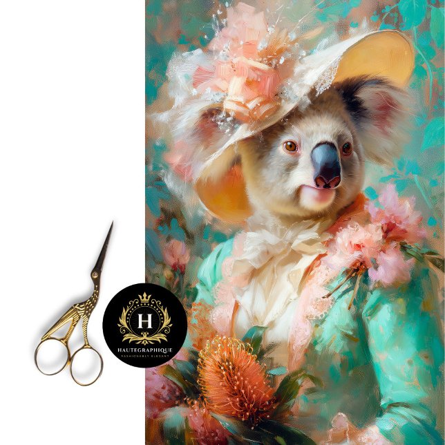 Papier Mousseline Dame australienne victorienne découpage de koala (Créateur téléchargé)