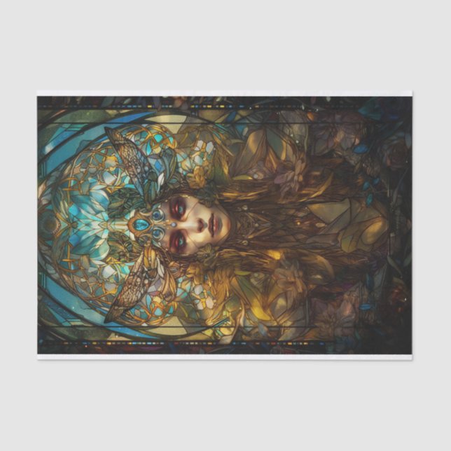 Papier Mousseline Dame de la fée en verre tendu (Recto)