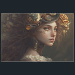 Papier Mousseline Dame Steampunk<br><div class="desc">C'est une image d'IA que j'ai créée en utilisant Midtravel.</div>