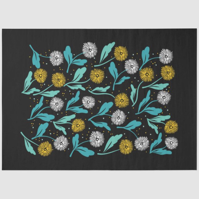 Papier Mousseline Dandelion de printemps Fleurs et design Feuille (Recto)