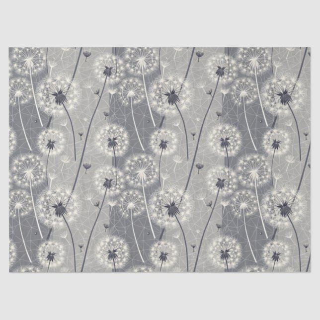 Papier Mousseline Dandelion monochrome moderne (Recto)