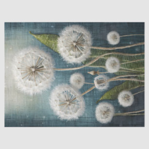 Papier Mousseline Dandelions brodés, Puffy et magique