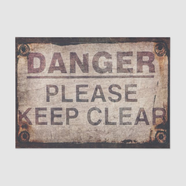 Papier Mousseline Danger Meubles Découpage ou papier de tissus (Recto)