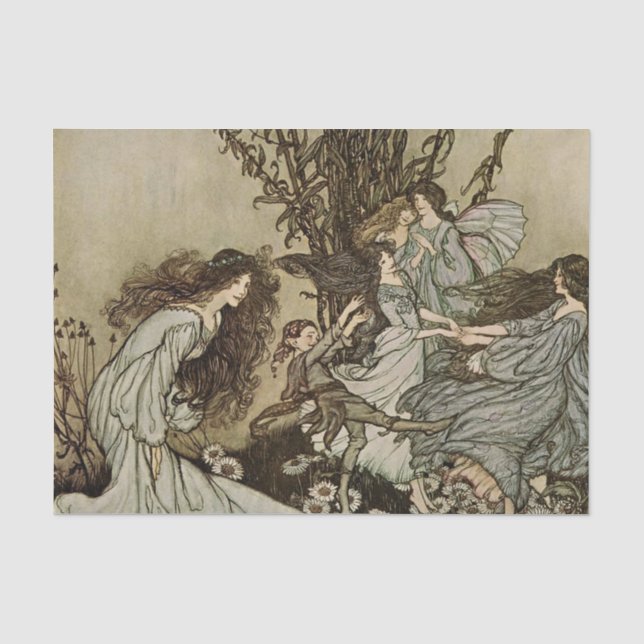 Papier Mousseline « Danse avec les fées » d'Arthur Rackham (Recto)