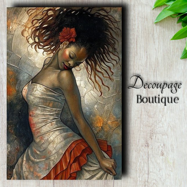 Papier Mousseline Danse Découpage Divin (Dance Divine Decoupage Tissue Paper)