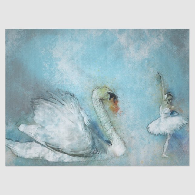 Papier Mousseline Danse des cygnes Découpage (Recto)