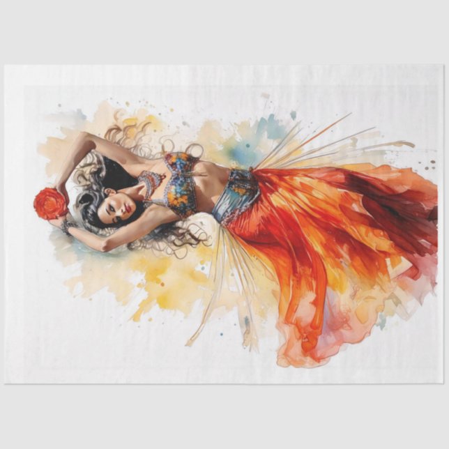 Papier Mousseline Danse du Rose (Recto)