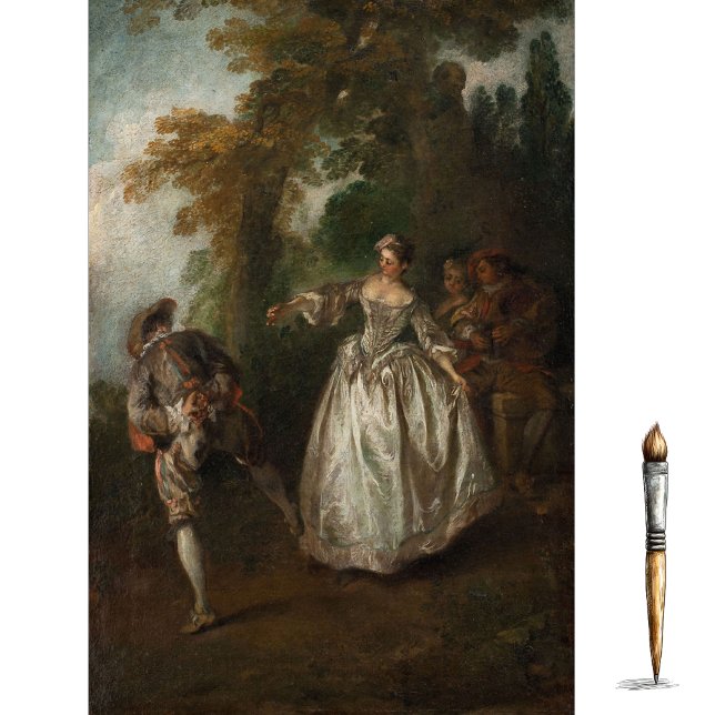 Papier Mousseline Danse en plein air de Nicolas Lancret (Créateur téléchargé)