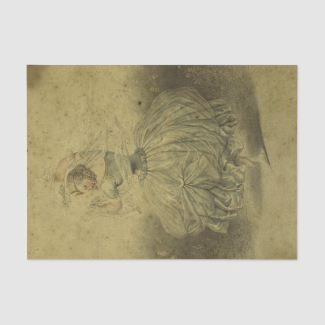 Papier Mousseline Danseur Ephemera vintage (Recto)