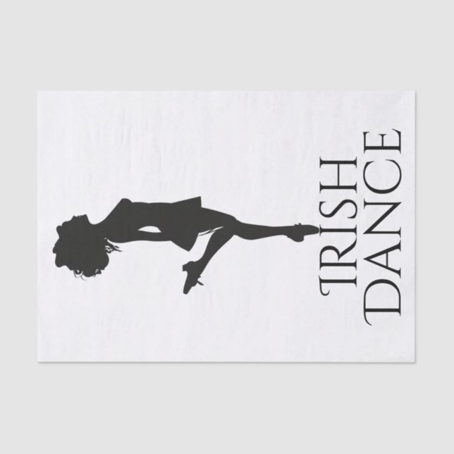 Papier Mousseline Danseur irlandais hard Shoe noir et blanc danse (Recto)
