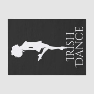 Papier Mousseline Danseur irlandais hard Shoe noir et blanc danse