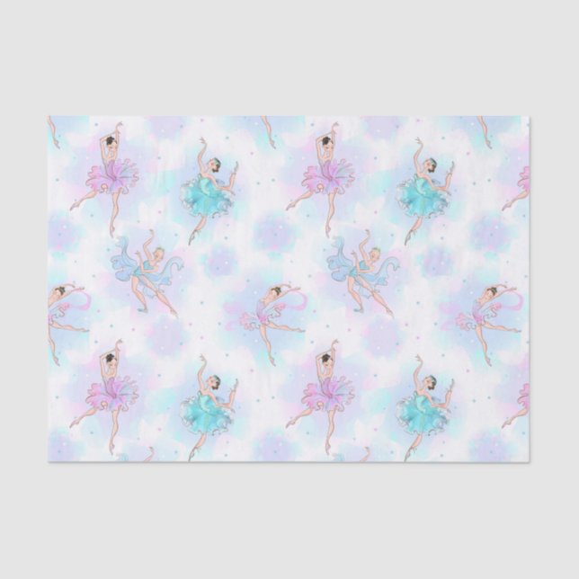 Papier Mousseline Danseurs de ballet Pastel (Recto)