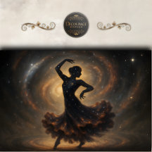 Danseuse cosmique Galaxy Silhouette Découpage