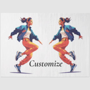 Papier Mousseline Danseuse Hip hop Thunder_Cove