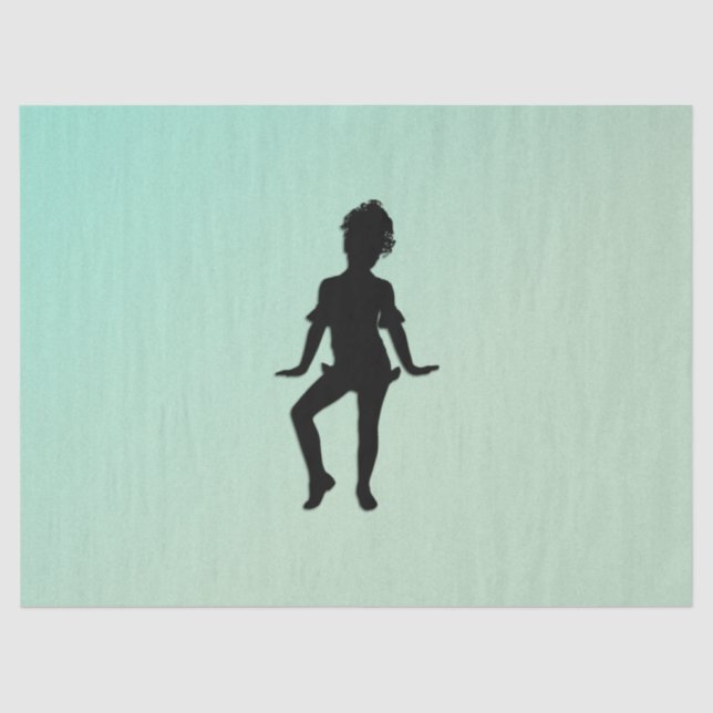 Papier Mousseline Danseuse verte la plus mignonne  (Recto)