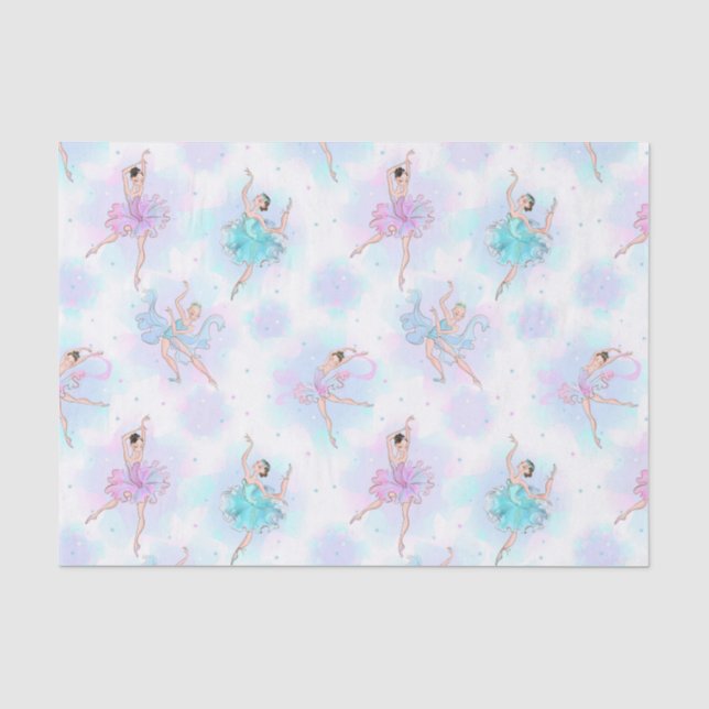 Papier Mousseline Danseuses de ballet pastel (Recto)