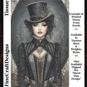 Papier Mousseline Dark Steampunk Lady Ringmaster DN7R Découpage