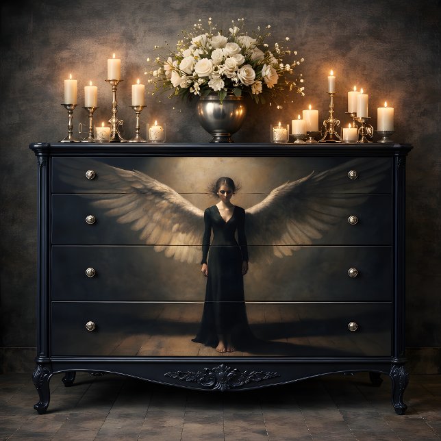 Papier Mousseline Dark Winged Angel Dramatic Fine Art Decoupage (Dark Winged Angel Dramatic Fine Art Decoupage Tissue Paper)