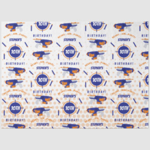 Papier Mousseline Dart Gun Bataille War Boys Anniversaire Nom du gar