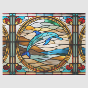 Papier Mousseline Dauphin en verre de Faux pour embarcation de décou