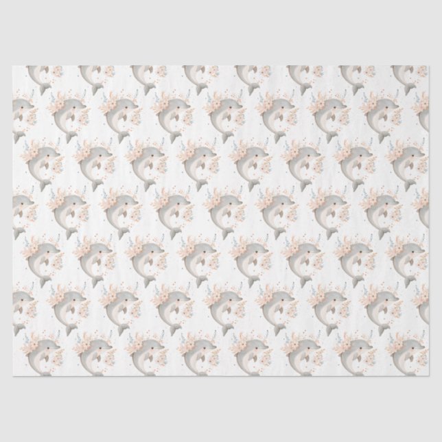 Papier Mousseline Dauphin mignon (Recto)