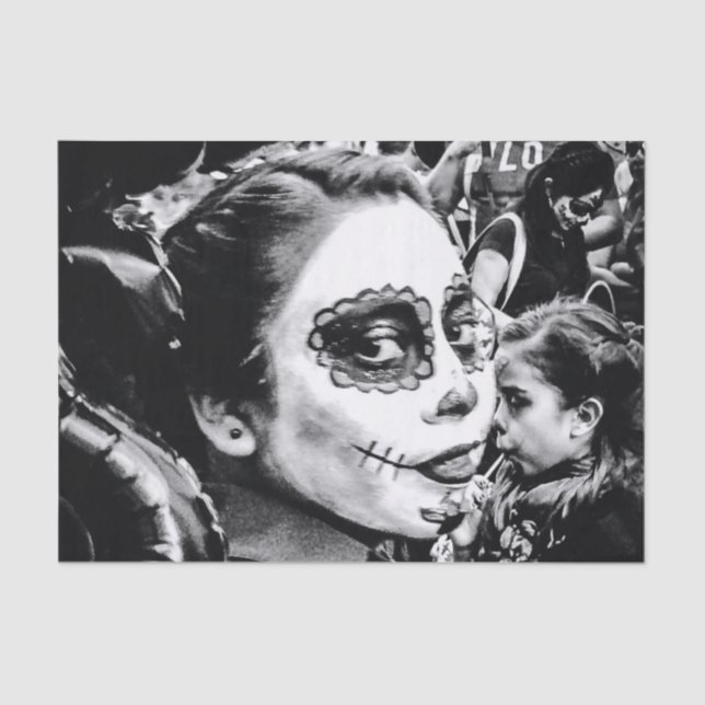 Papier Mousseline DAY IN DAY OF THE DEAD COSTUME Tissue Paper (Recto)