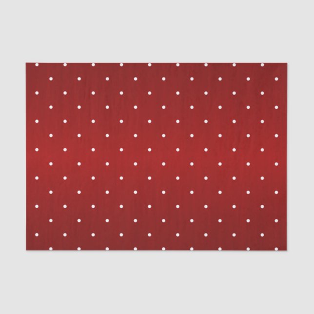 Papier Mousseline De minuscules Pois sur du papier rouge foncé brill (Recto)