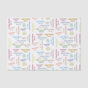 Papier Mousseline Décembre, 23 Anniversaire Tissue Paper