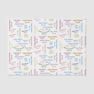 Papier Mousseline Décembre, 25 Anniversaire Tissue Paper