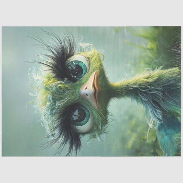 Papier Mousseline Déchoupage Chaux lunaires Vert Wackadoodé (Recto)