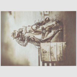 Papier Mousseline Déchoupage Cowboy Barrel Racer